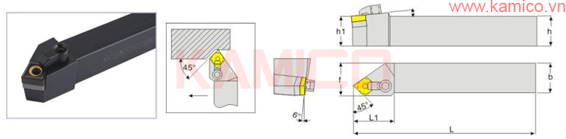 Cán dao tiện CNC MCSNR/L