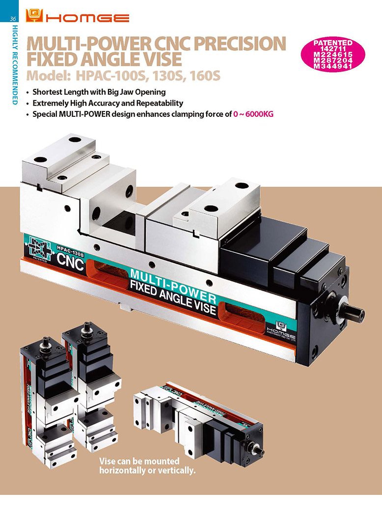 Ê tô máy phay CNC góc cố định HPAC Homge