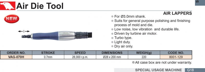 Máy mài khí nén cầm tay VAG-070H Vertex