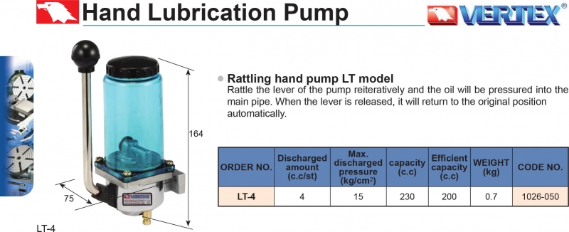 Bơm dầu bôi trơn cầm tay LT-4 Vertex