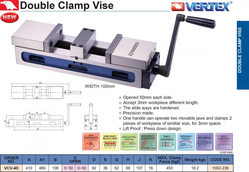 Ê tô kẹp liên hợp VCV-4D Vertex