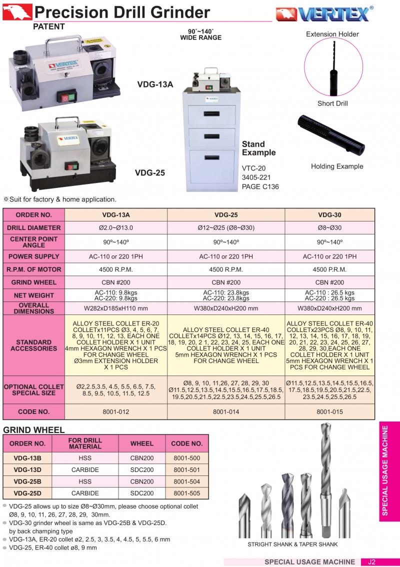 Máy mài mũi khoan VDG-25 Vertex