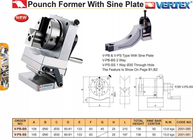 Đồ gá mài chốt, sửa đá V-PB-BS; V-PS-SS Vertex