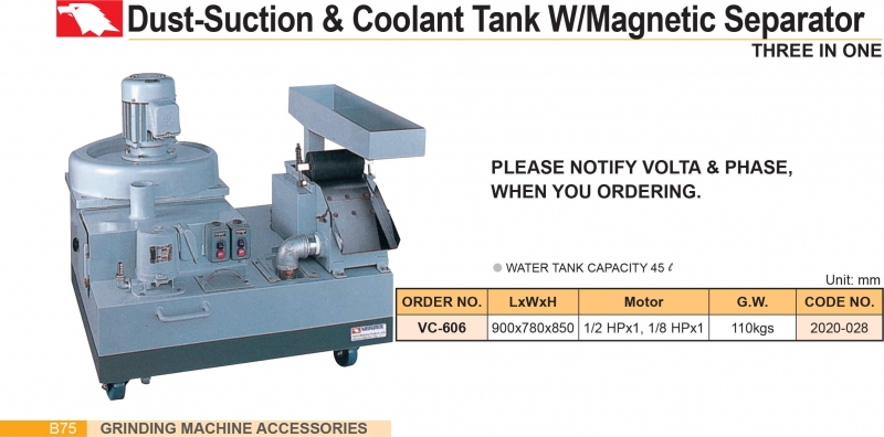 Máy lọc phôi từ tính kết hợp làm mát VC-606 Vertex