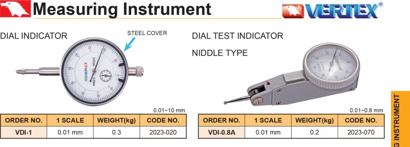 Đồng hồ so VDI-1, VDI-0.8A Vertex