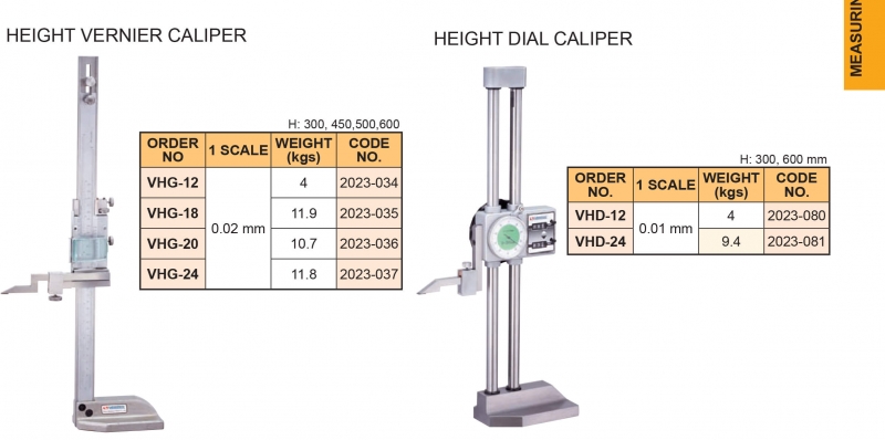 Thước đo cao cơ khí và đồng hồ Vertex