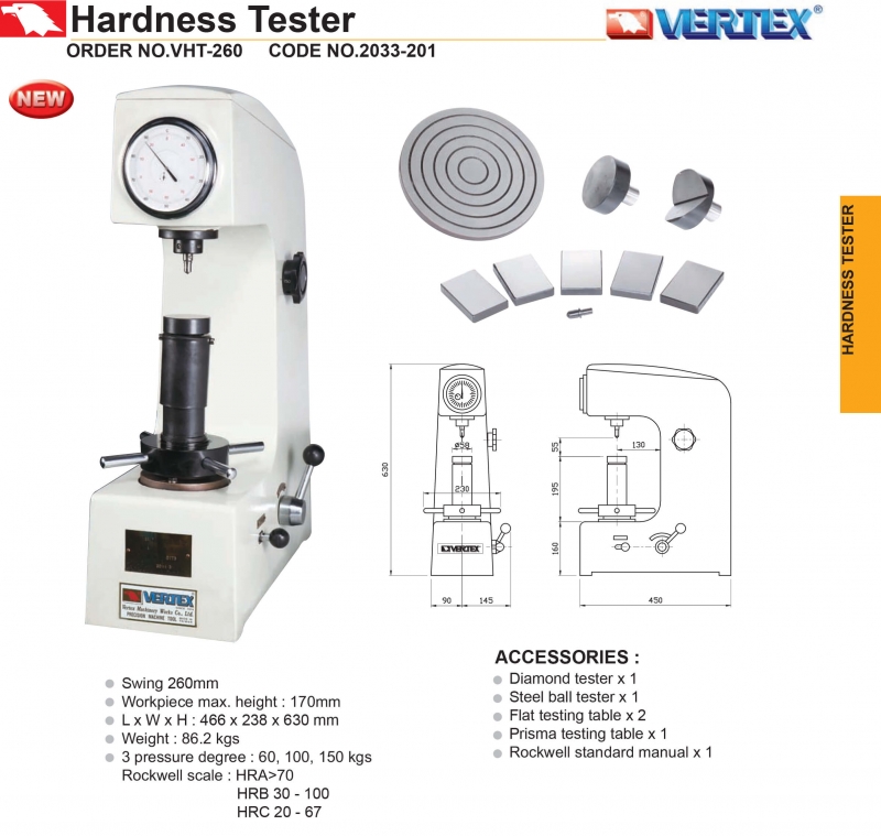 Máy đo độ cứng Vertex VHT-260