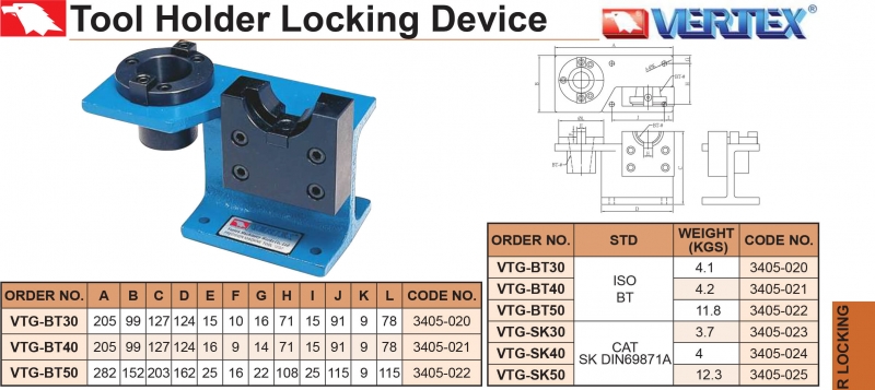 Đồ gá tháo lắp bầu kẹp dao chuôi BT30, BT40, BT50 Vertex
