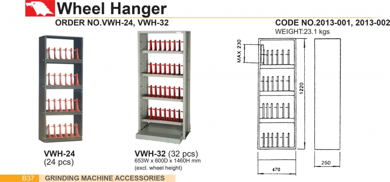 Giá treo đá mài VWH-24; VWH-32 Vertex