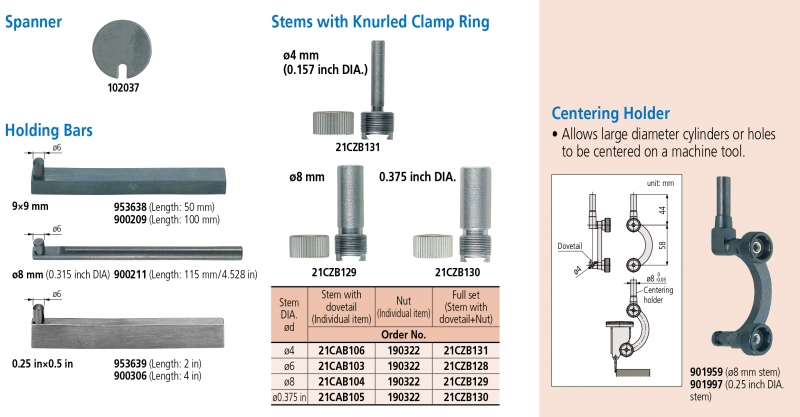 Gá đỡ tâm đồng hồ so chân gập | Centering Holder 