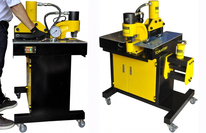 Máy gia công thanh cái thủy lực TCVN-HT3IN1