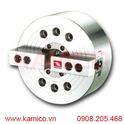 Mâm cặp thủy lực 2 chấu lỗ thông suốt Vertex