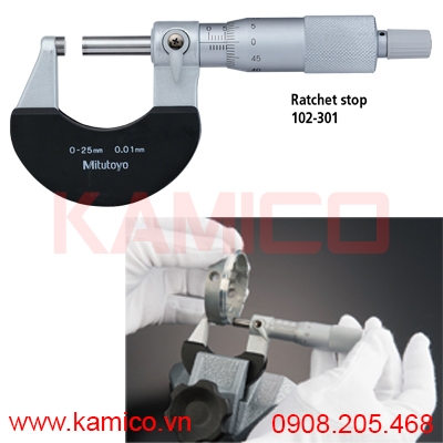Panme đo ngoài cơ khí Mitutoyo series 102 hệ Inch