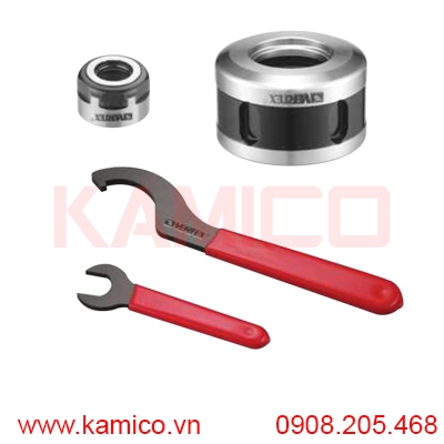 Đai ốc kẹp collet SK và chìa vặn Vertex