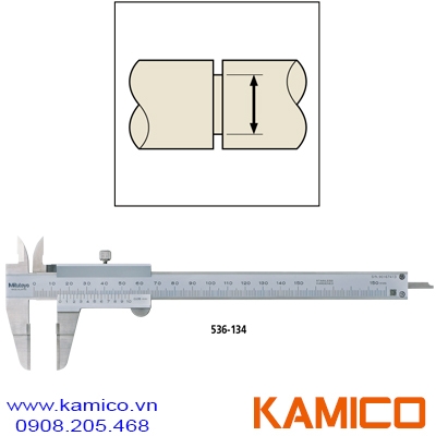 536-134 Thước cặp cơ khí mỏ mỏng 0-150mm x0.01mm