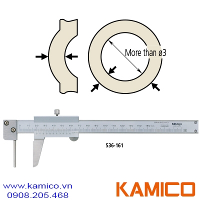 536-161 Thước cặp cơ khí đo thành ống 0-150mm x0.01mm