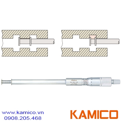 146-125 Panme cơ khí đo rãnh 75-100mm x0.01mm Mitutoyo 