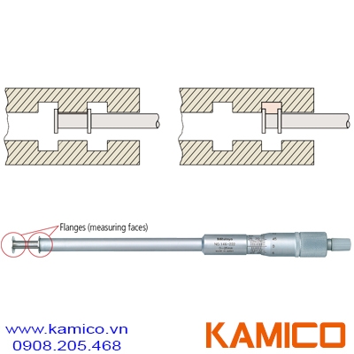 146-225 Panme cơ khí đo rãnh 75-100mm x0.01mm Mitutoyo 