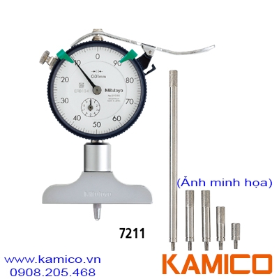 7221A Đồng hồ đo sâu 0-200mm x0.01mm Mitutoyo