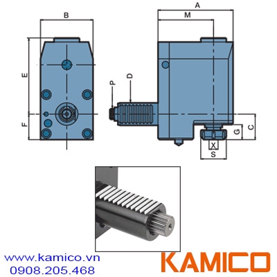 Đầu kẹp dao máy tiện CNC, khớp răng sau