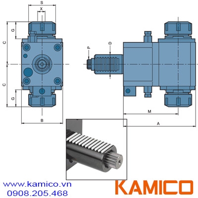 Đầu kẹp dao máy tiện CNC, loại 2 đầu kẹp