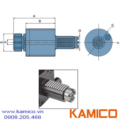 Đầu kẹp dao máy tiện CNC, loại khớp nối