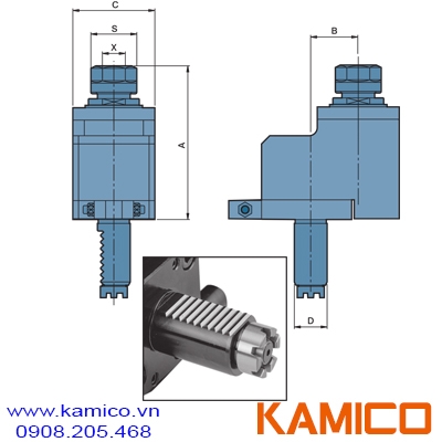 Đầu kẹp dao máy tiện CNC , loại khớp nối MT