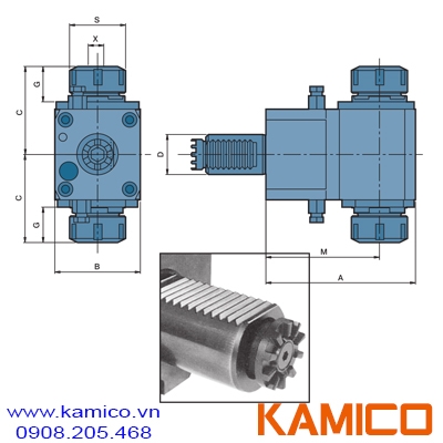 Đầu kẹp dao máy tiện CNC , loại IT 2 đầu