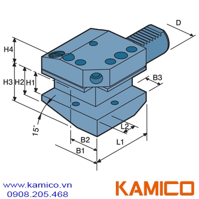 Đầu kẹp dao máy tiện CNC, loại kết hợp