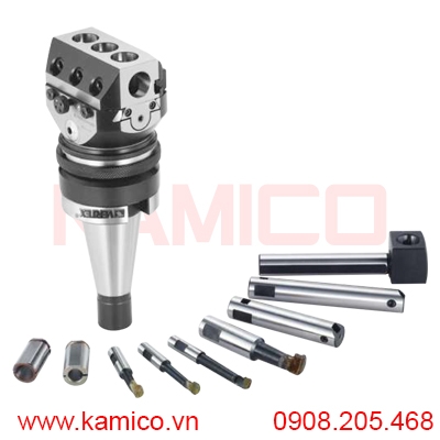 Bộ đầu dao doa và khỏa mặt VBHU chuôi R8, NT, BT, SK, MT