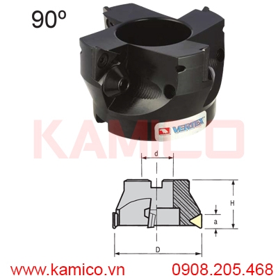 Đài dao phay khỏa mặt 90° Vertex