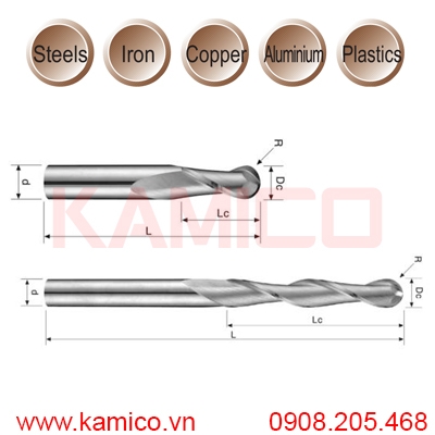 Dao phay cầu hợp kim VBB Vertex