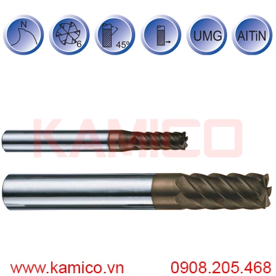 Dao phay ngón hợp kim 6 me (68HRC) Vertex
