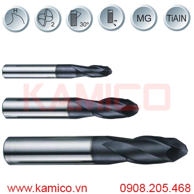 Dao phay cầu hợp kim (48HRC) Vertex