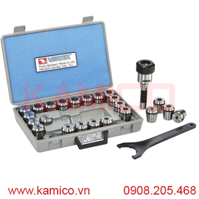 Bộ bầu kẹp dao phay chuôi côn R8 collet ER Vertex