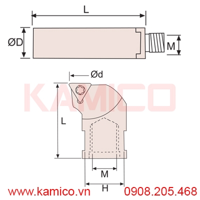 Cán dao doa hợp kim lỗ nhỏ (Ø9-Ø40 mm) Vertex