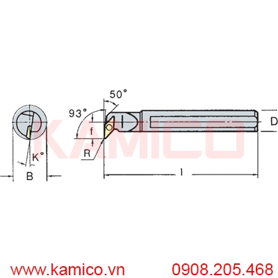 Cán dao tiện trong góc 93° SVUC Vertex