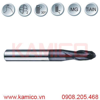 Dao phay cầu hợp kim 2 me HRC48 Vertex