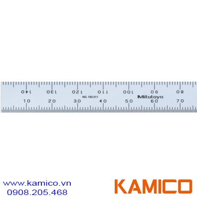 182-231 Thước lá thép 300mm, (1mm, 0.5mm), rộng 12mm