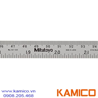 182-309 Thước lá thép 40”/1000mm, (1mm, 0.5mm), rộng 15mm