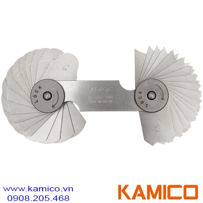 186-106 Dưỡng đo bán kính 7.5-15mm, 32 lá Mitutoyo