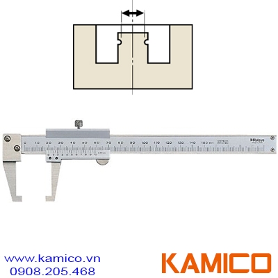 536-151 Thước cặp cơ khí 0-150mm x0.01mm, mỏ đo dạng cổ