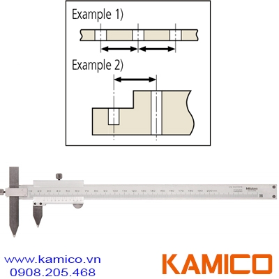 536-106 Thước cặp cơ khí 10.1-200mm x0.01mm, đo tâm 