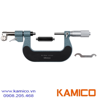 107-203 Panme cơ khí đo ngoài 50-75mm, kết hợp đồng hồ so