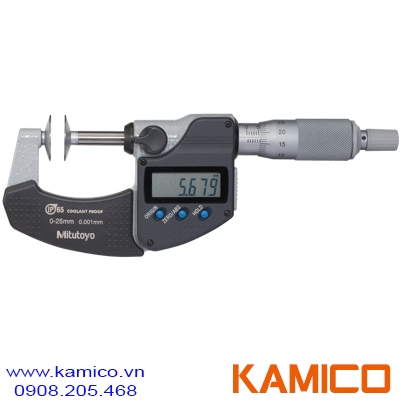 323-250-30 Panme điện tử đo bước bánh răng 0-25mm x0.001