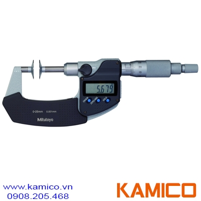 369-250-30 Panme điện tử đo bánh răng 0-25mm x0.001mm 