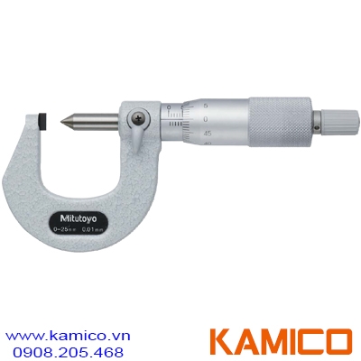 112-401 Panme cơ khí đầu nhọn 0-25mm x0.01mm Mitutoyo
