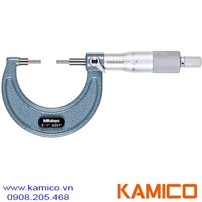 111-166 Panme cơ khí đầu đo  nhỏ 0-1” x0.0001” Mitutoyo