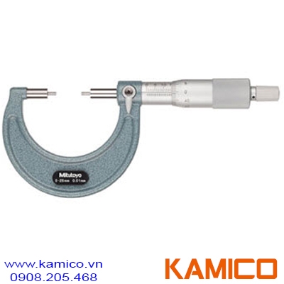 111-215 Panme cơ khí đầu nhỏ 0-25mm x0.01mm Mitutoyo