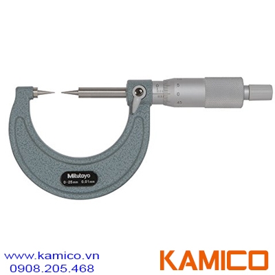 112-153 Panme cơ khí đầu nhọn 0-25mm x0.01mm Mitutoyo